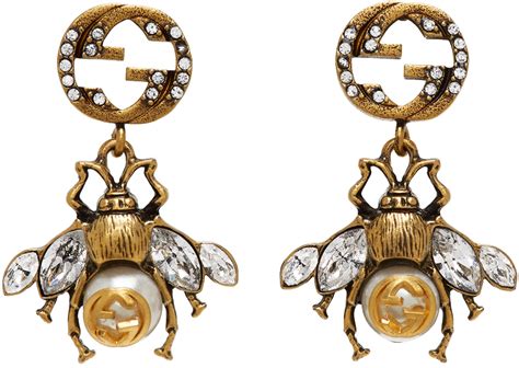 gucci bee earings|More.